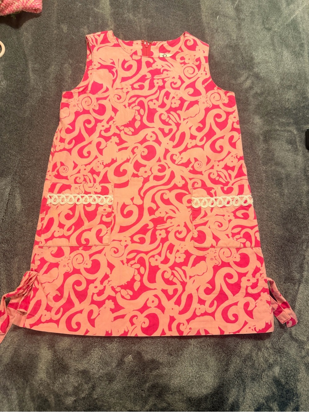 Lilly Pulitzer Girls Pink Coral Pattern Shift Dress
